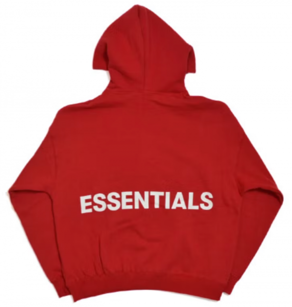 Fear of God Essentials Graphic Pullover Hoodie Red